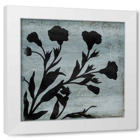Floral Black White Modern Wood Framed Art Print by Grey, Jace