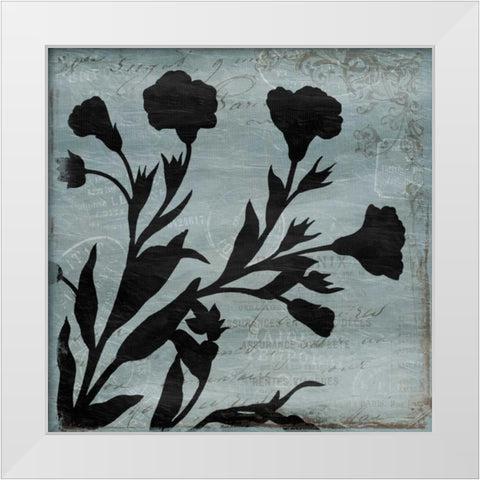 Floral Black White Modern Wood Framed Art Print by Grey, Jace