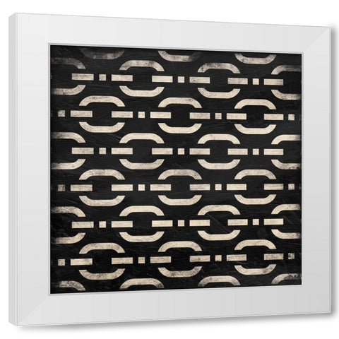 Cream Links White Modern Wood Framed Art Print by Grey, Jace