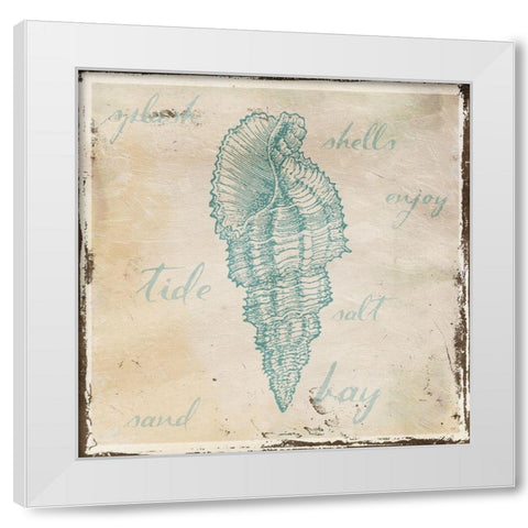 Stamped Shell Mate White Modern Wood Framed Art Print by Grey, Jace