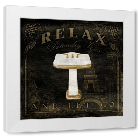 Classic Relax Sink White Modern Wood Framed Art Print by Grey, Jace