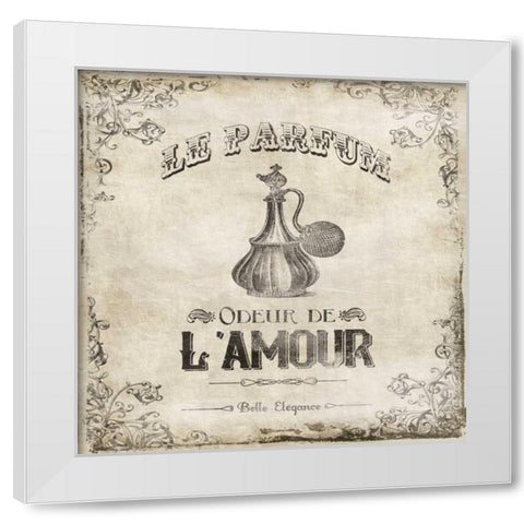 Le Parfum White Modern Wood Framed Art Print by Grey, Jace