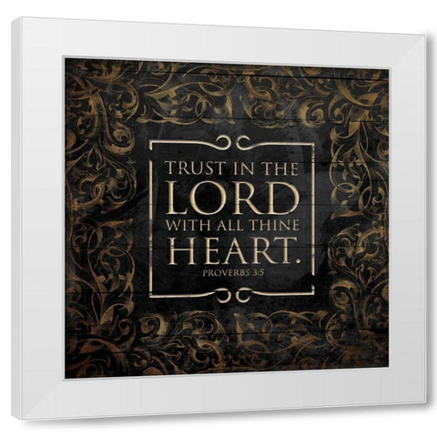 Lord With Heart White Modern Wood Framed Art Print by Grey, Jace