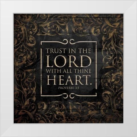 Lord With Heart White Modern Wood Framed Art Print by Grey, Jace