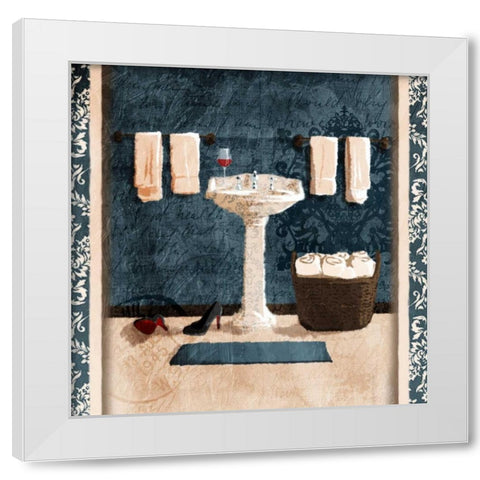 Wash Away White Modern Wood Framed Art Print by Grey, Jace