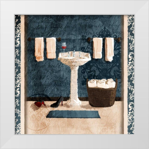 Wash Away White Modern Wood Framed Art Print by Grey, Jace