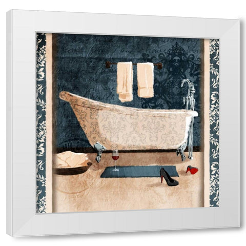 Relaxation Tub White Modern Wood Framed Art Print by Grey, Jace