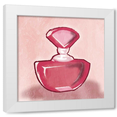 Pink Perfume Mate White Modern Wood Framed Art Print by Grey, Jace