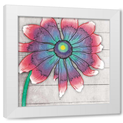 Fun Time Flower Mate White Modern Wood Framed Art Print by Grey, Jace
