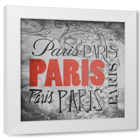 Paris Victorian White Modern Wood Framed Art Print by Grey, Jace