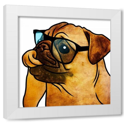 Morris White Modern Wood Framed Art Print by Grey, Jace