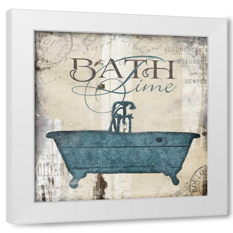 Bath Time White Modern Wood Framed Art Print by Grey, Jace