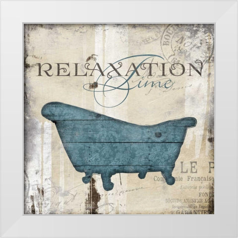 Relaxation Time White Modern Wood Framed Art Print by Grey, Jace