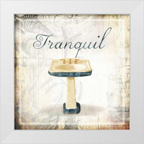 Tranquil Sink White Modern Wood Framed Art Print by Grey, Jace