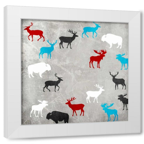 All In Together White Modern Wood Framed Art Print by Grey, Jace