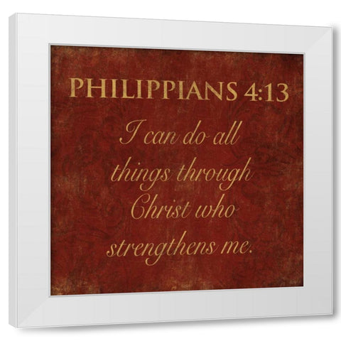 Philippians Spice White Modern Wood Framed Art Print by Grey, Jace