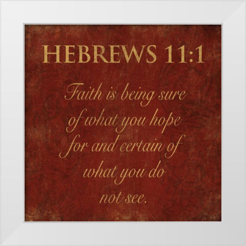 Hebrews Spice White Modern Wood Framed Art Print by Grey, Jace