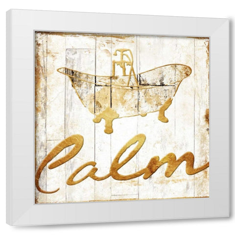 Gold Bath White Modern Wood Framed Art Print by Grey, Jace