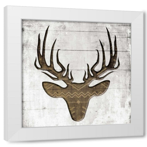 White Wood Deer Mate White Modern Wood Framed Art Print by Grey, Jace