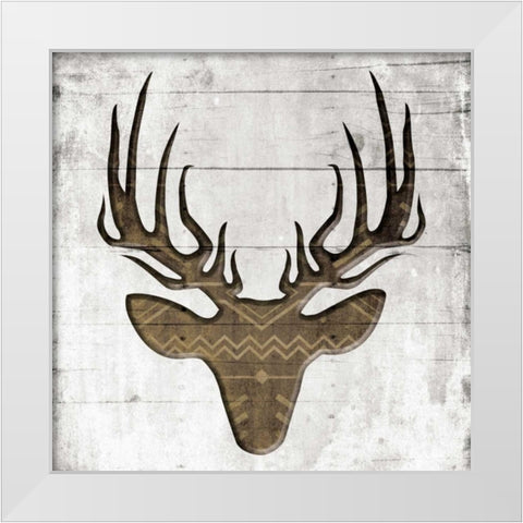 White Wood Deer Mate White Modern Wood Framed Art Print by Grey, Jace