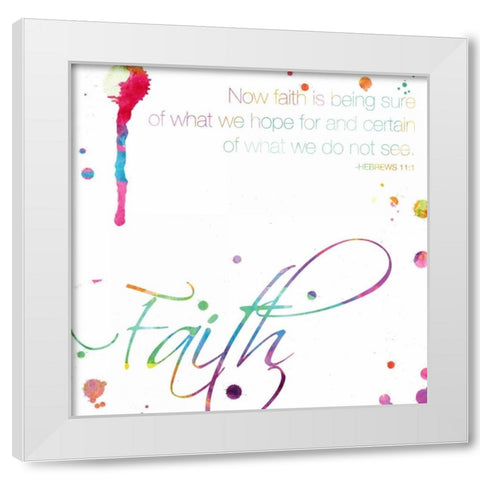 Faith White Modern Wood Framed Art Print by Grey, Jace