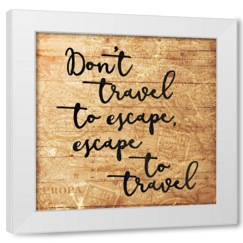 Travel White Modern Wood Framed Art Print by Grey, Jace