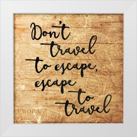 Travel White Modern Wood Framed Art Print by Grey, Jace