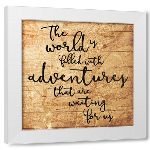 Adventures White Modern Wood Framed Art Print by Grey, Jace