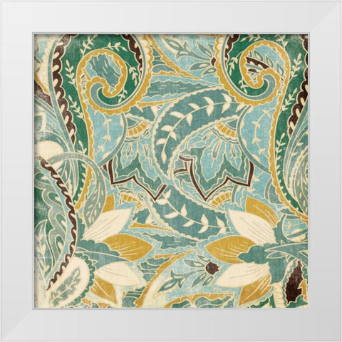 Floral Sea White Modern Wood Framed Art Print by Grey, Jace