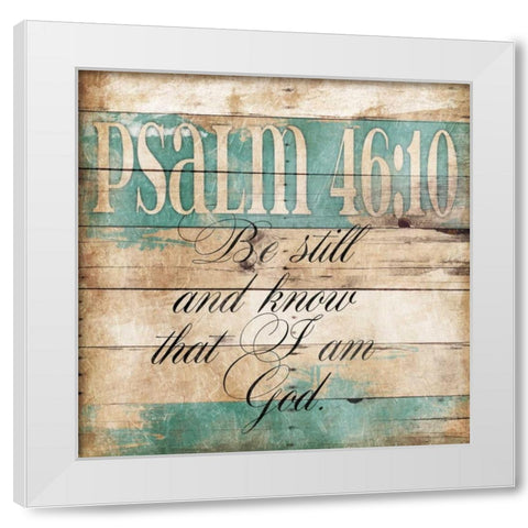 I Am God White Modern Wood Framed Art Print by Grey, Jace