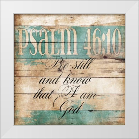 I Am God White Modern Wood Framed Art Print by Grey, Jace