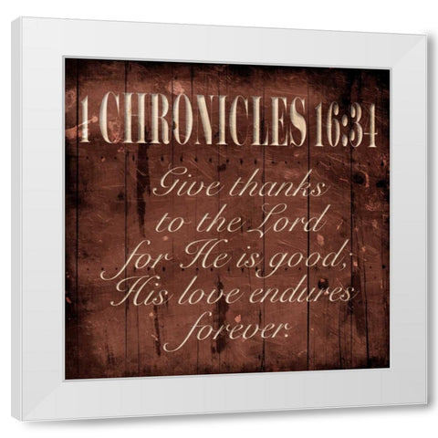 Give Thanks White Modern Wood Framed Art Print by Grey, Jace