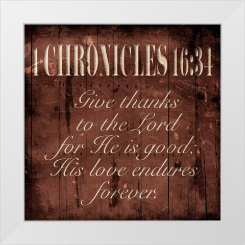Give Thanks White Modern Wood Framed Art Print by Grey, Jace