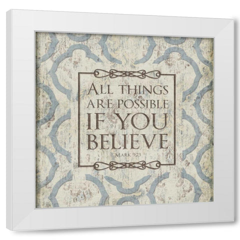 All Things White Modern Wood Framed Art Print by Grey, Jace