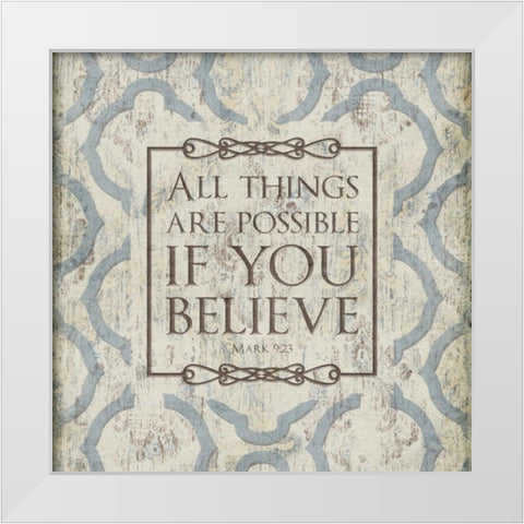 All Things White Modern Wood Framed Art Print by Grey, Jace