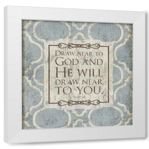 Near To You White Modern Wood Framed Art Print by Grey, Jace