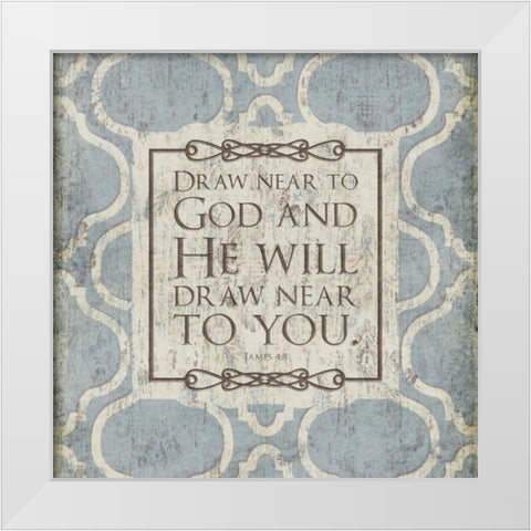 Near To You White Modern Wood Framed Art Print by Grey, Jace