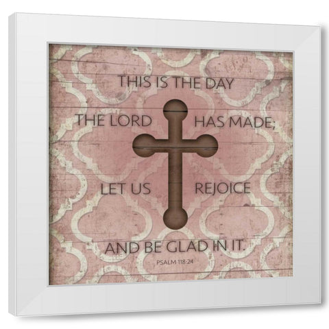 Rejoice White Modern Wood Framed Art Print by Grey, Jace