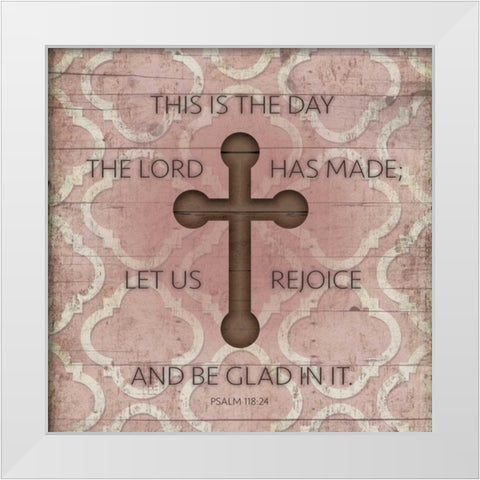 Rejoice White Modern Wood Framed Art Print by Grey, Jace