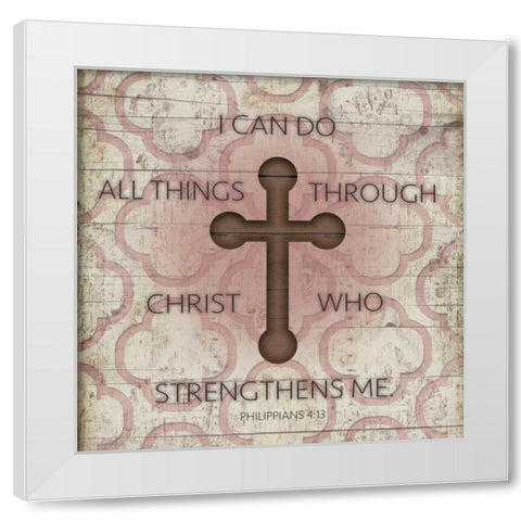 I Can Do White Modern Wood Framed Art Print by Grey, Jace