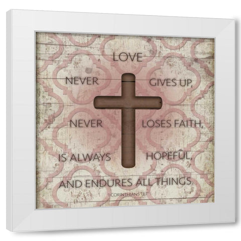 Endures White Modern Wood Framed Art Print by Grey, Jace