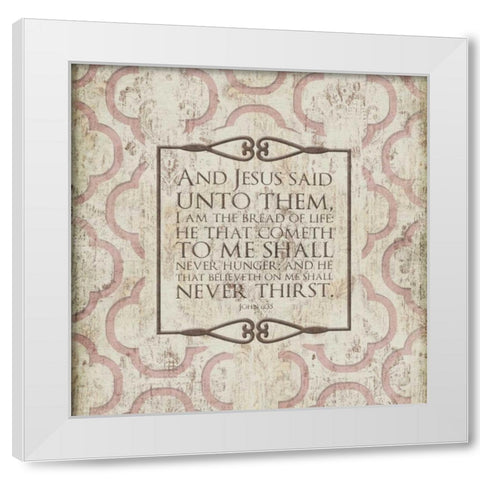 He That Cometh White Modern Wood Framed Art Print by Grey, Jace