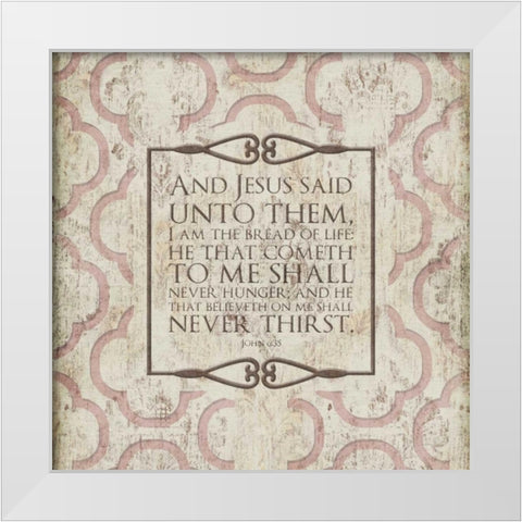 He That Cometh White Modern Wood Framed Art Print by Grey, Jace