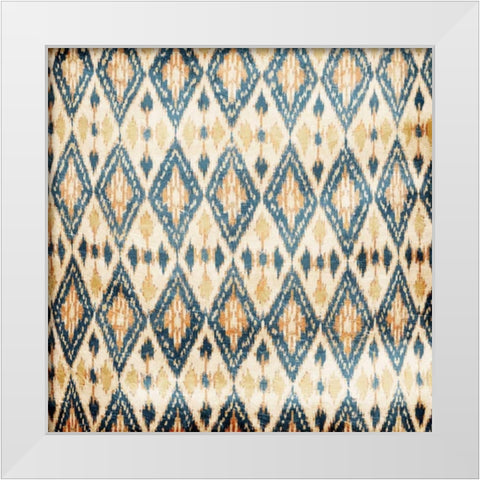 Blue Diamonds White Modern Wood Framed Art Print by Grey, Jace