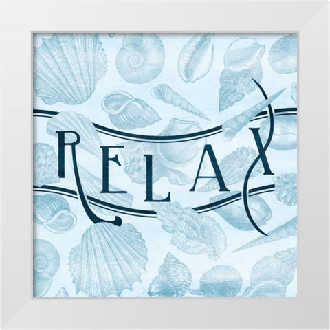 Relax Shells White Modern Wood Framed Art Print by Grey, Jace