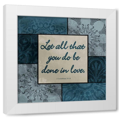 Love White Modern Wood Framed Art Print by Grey, Jace
