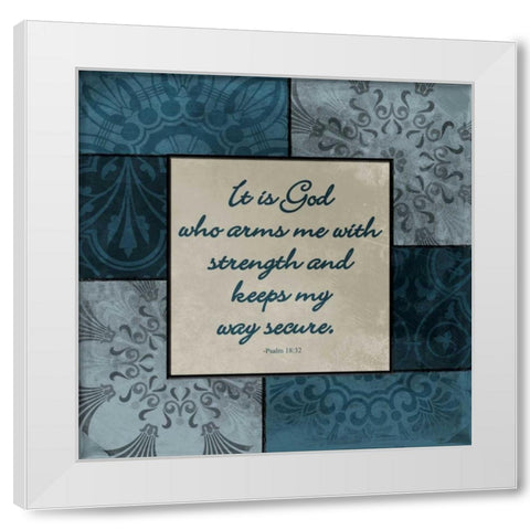 Strength White Modern Wood Framed Art Print by Grey, Jace