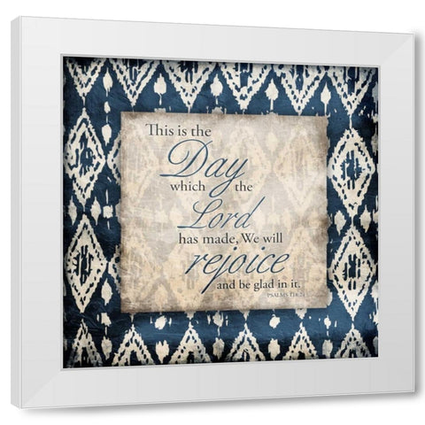 Rejoice White Modern Wood Framed Art Print by Grey, Jace