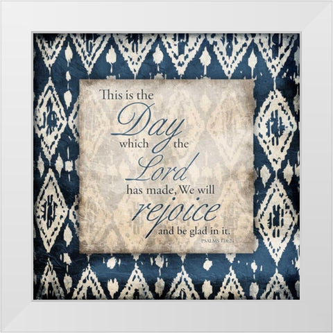 Rejoice White Modern Wood Framed Art Print by Grey, Jace