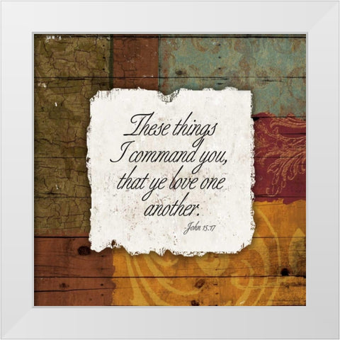 Ye Love One White Modern Wood Framed Art Print by Grey, Jace